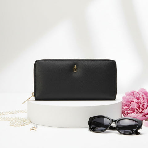 Esme Zipper Wallet — Crafted in Genuine Leather, Designed for Timeless Sophistication - FountainEarth