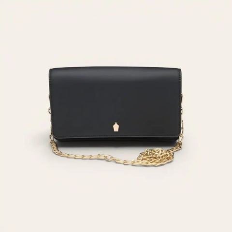 Eterna Recycled Leather Sling Bag for Women — Magnetic Flap, 6 Cards - FountainEarth