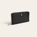 Everyday Slim Leather Wallet for Women — 8 Cards, Zip Compartment - FountainEarth