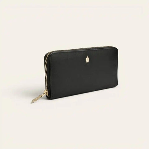 Everyday Slim Leather Wallet for Women — 8 Cards, Zip Compartment - FountainEarth
