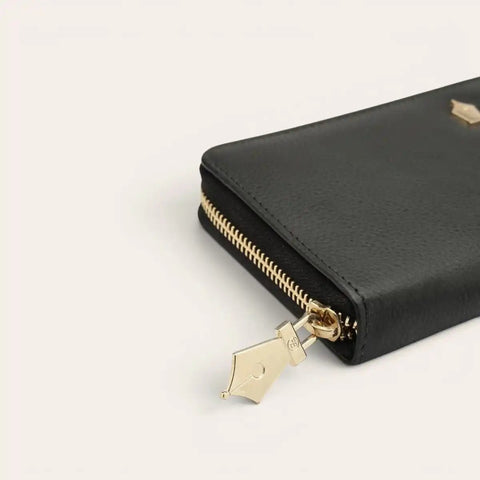 Everyday Slim Leather Wallet for Women — 8 Cards, Zip Compartment - FountainEarth