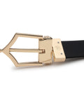 Executive Brogue Pattern Reversible Belt (Chestnut Gold) - FountainEarth