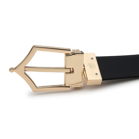 Executive Brogue Pattern Reversible Belt (Chestnut Gold) - FountainEarth