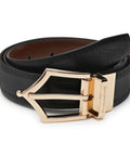 Executive Brogue Pattern Reversible Belt (Midnight Gold) - FountainEarth