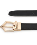 Executive Brogue Pattern Reversible Belt (Midnight Gold) - FountainEarth