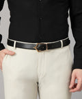 Executive Brogue Pattern Reversible Belt (Midnight Gold) - FountainEarth