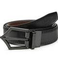 Executive Brogue Pattern Reversible Belt - Midnight Noir - FountainEarth
