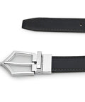 Executive Brogue Pattern Reversible Belt (Midnight Silver) - FountainEarth
