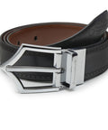 Executive Brogue Pattern Reversible Belt (Midnight Silver) - FountainEarth