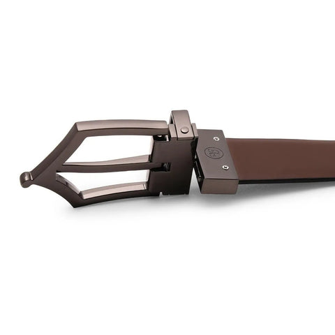 Executive Reversible Formal Leather Belt (Midnight Black) - FountainEarth