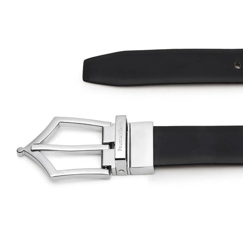 Executive Reversible Formal Leather Belt (Midnight Silver) - FountainEarth