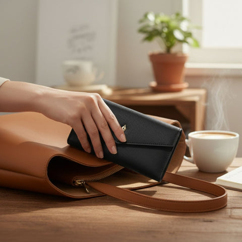 FountainEarth Cater Women’s Wallet – Natural Leather Edition - FountainEarth