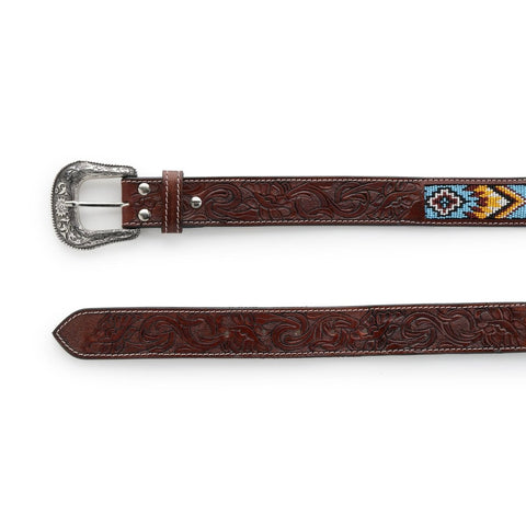 FountainEarth Gaucho - Inspired Beaded Leather Belt — Where Craft Meets Character - FountainEarth