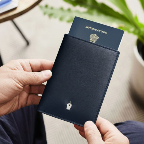 FountainEarth Recycled Leather Passport Cover - Sustainable Luxury for Modern Travel - FountainEarth