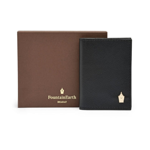 FountainEarth Signature Bifold Mini Leather Wallet for Men - FountainEarth