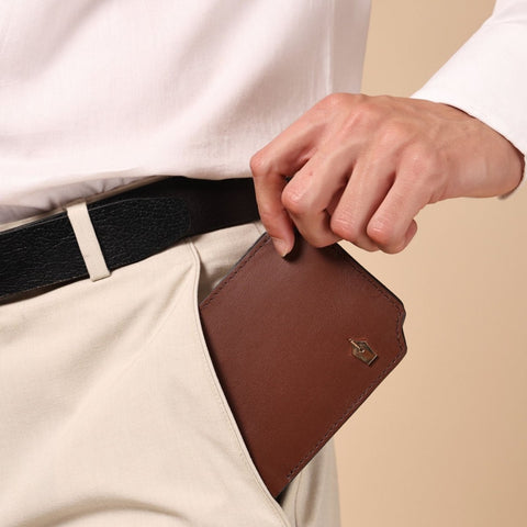 FountainEarth Signature Slim Bifold Leather Wallet for Men - FountainEarth