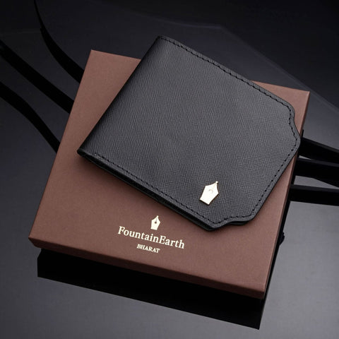 FountainEarth Signature Slim Bifold Leather Wallet for Men - FountainEarth