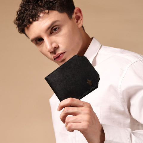 FountainEarth Signature Slim Bifold Leather Wallet for Men - FountainEarth