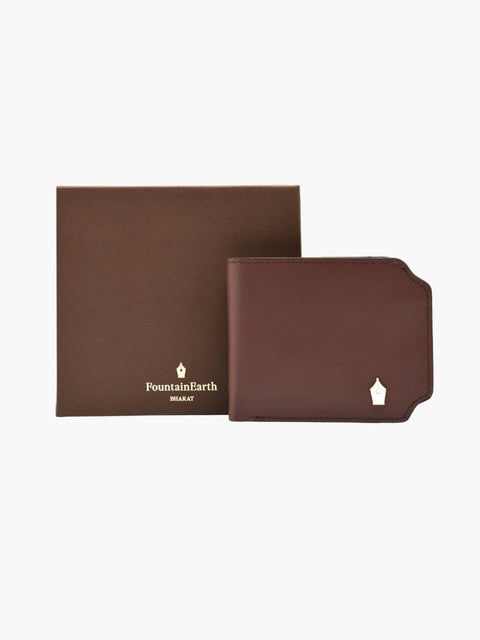 FountainEarth Signature Slim Bifold Leather Wallet for Men - FountainEarth