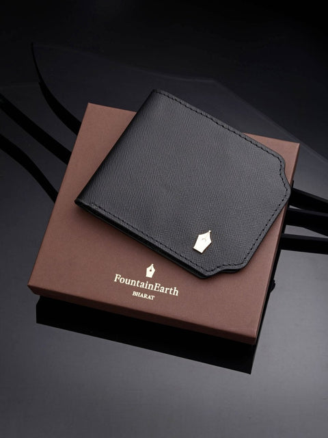 FountainEarth Signature Slim Bifold Leather Wallet for Men - FountainEarth