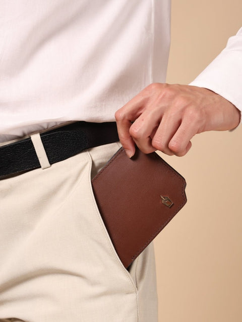 FountainEarth Signature Slim Bifold Leather Wallet for Men - FountainEarth