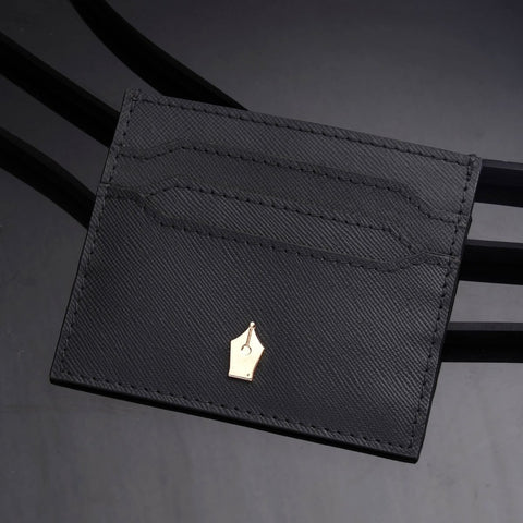 FountainEarth Signature Slim Leather Card Holder for Men - FountainEarth