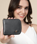 FountainEarth Signature Unisex Compact Zip Leather Wallet - FountainEarth