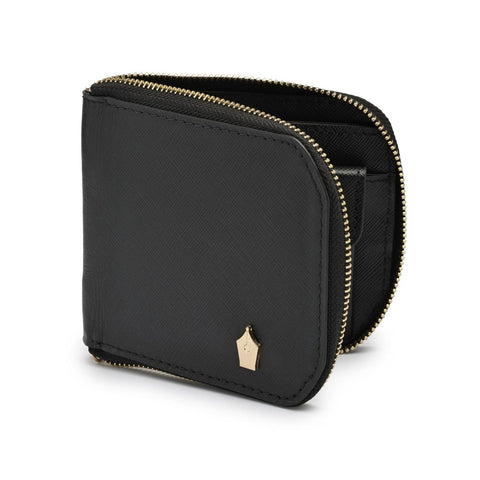 FountainEarth Signature Unisex Compact Zip Leather Wallet - FountainEarth