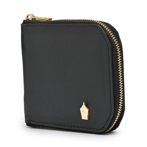 FountainEarth Signature Unisex Compact Zip Leather Wallet - FountainEarth