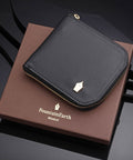 FountainEarth Signature Unisex Compact Zip Leather Wallet - FountainEarth