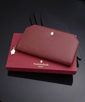 FountainEarth Signature Zip Leather Wallet for Women - FountainEarth