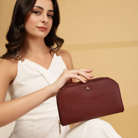 FountainEarth Signature Zip Leather Wallet for Women - FountainEarth