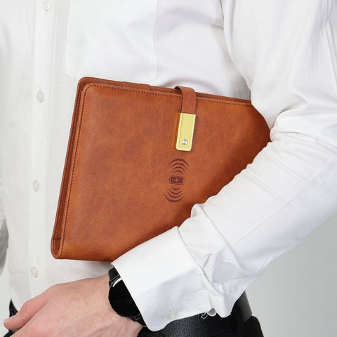 Smart Diary with Charger – Tan - FountainEarth