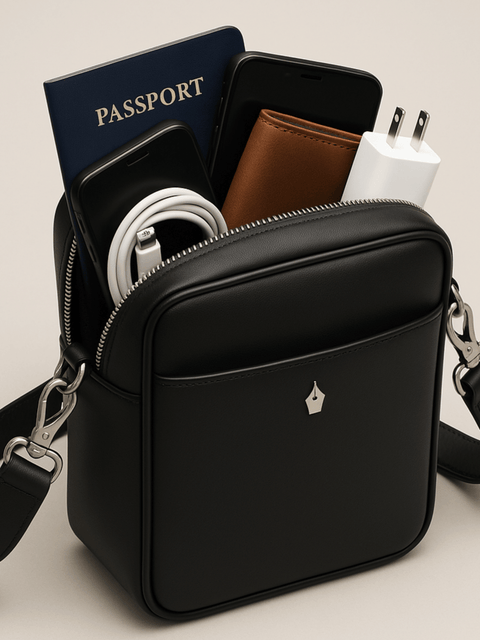FountainEarth Voyager Crossbody Travel Bag — Sustainable Luxury for Modern Journeys - FountainEarth
