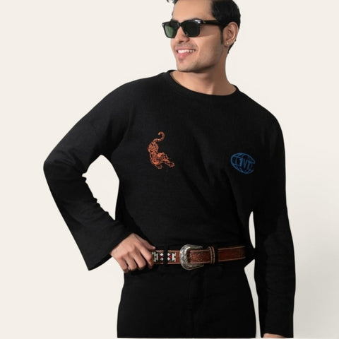 Gaucho Hand - Beaded Leather Belt - FountainEarth