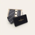 Grey Diagonal Stripe Tie Set — Tie, Pocket Square, Cufflinks - FountainEarth