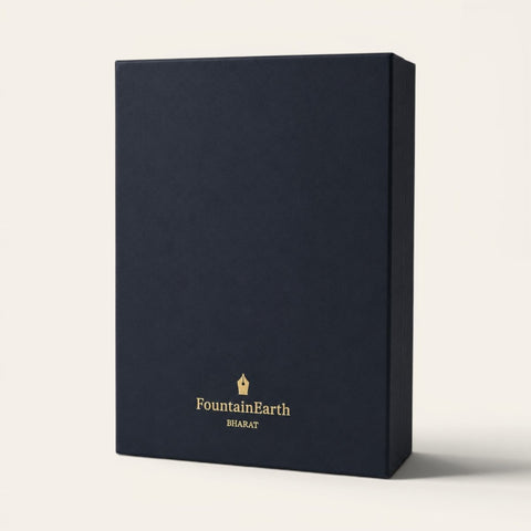 Gunmetal Diamond - Cut Brass Pen Set - FountainEarth