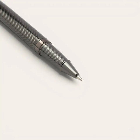 Gunmetal Diamond - Cut Brass Pen Set — Duo, 2 Pens, G2 Refill - FountainEarth