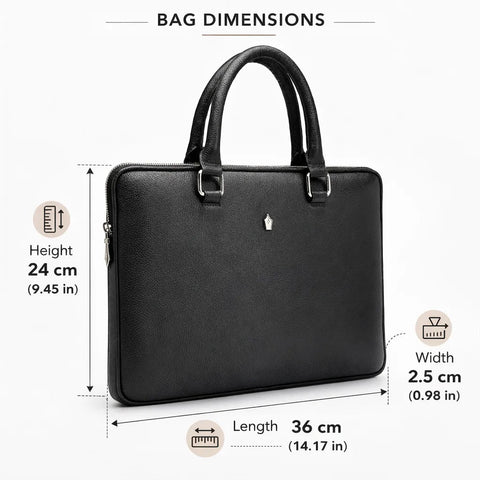 Lexor Ultra Slim Leather Laptop Sleeve for Men and Women - FountainEarth