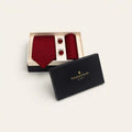 Maroon Self - Pattern Tie Set — Tie, Pocket Square, Cufflinks - FountainEarth