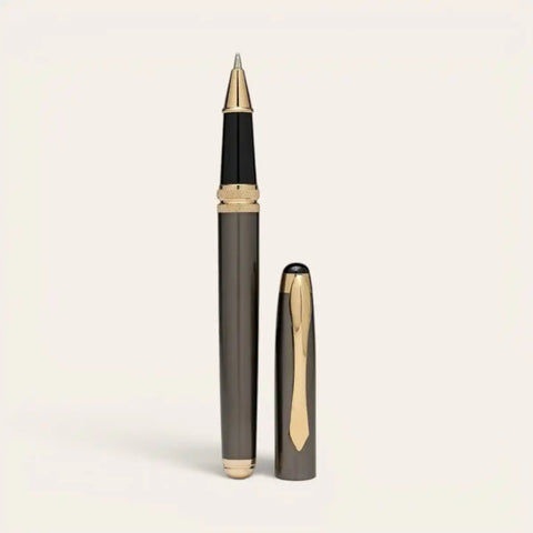 Olive Luxe Gold Brass Pen — Solid Brass, Schmidt Refill - FountainEarth
