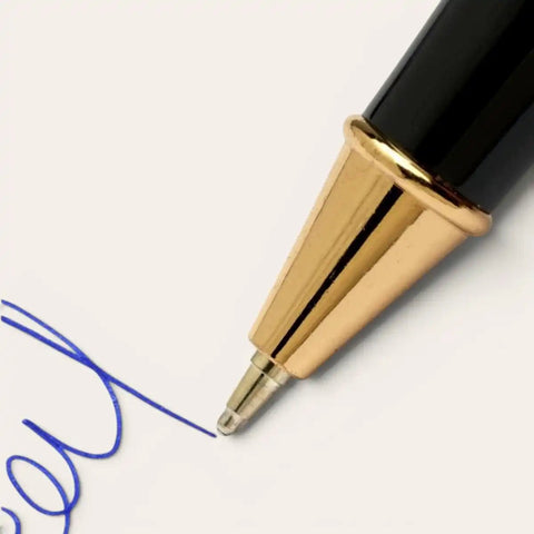 Olive Luxe Gold Brass Pen — Solid Brass, Schmidt Refill - FountainEarth