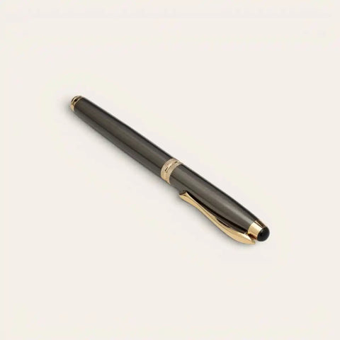 Olive Luxe Gold Brass Pen — Solid Brass, Schmidt Refill - FountainEarth