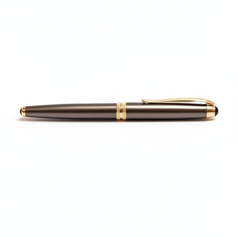 Olive Luxe Metal Body Roller Ball Pen with Golden Finish - FountainEarth
