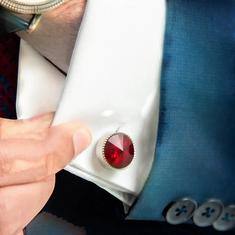Pink Abstract Print Tie Set — Tie, Pocket Square, Cufflinks - FountainEarth