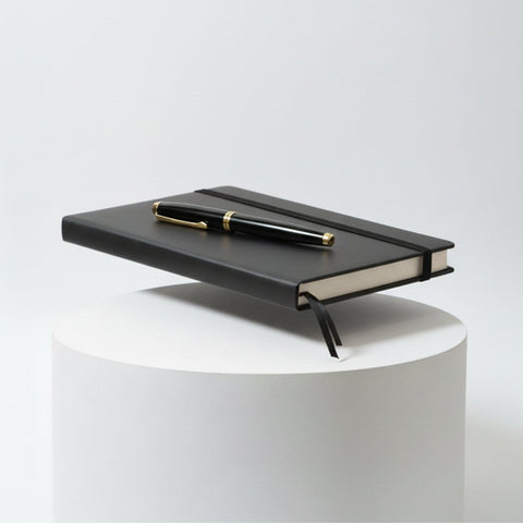 Premium A5 Diary & Metal Roller Pen Gift Set - FountainEarth