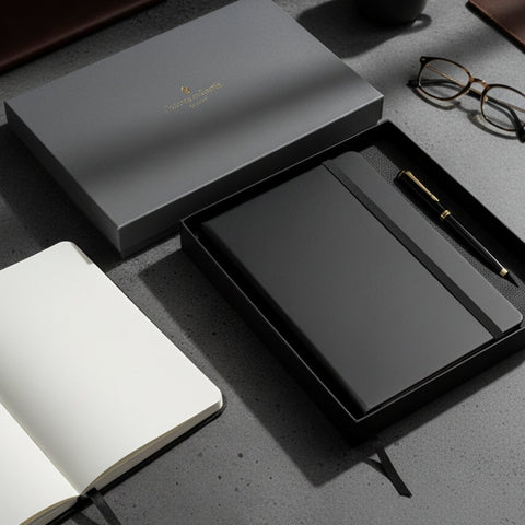 Premium A5 Diary & Metal Roller Pen Gift Set - FountainEarth