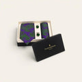 Purple Abstract Print Tie Set — Tie, Pocket Square, Cufflinks - FountainEarth