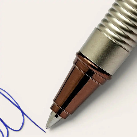 Rare Marble Brass Pen — Hand - Marbled, Schmidt Refill - FountainEarth