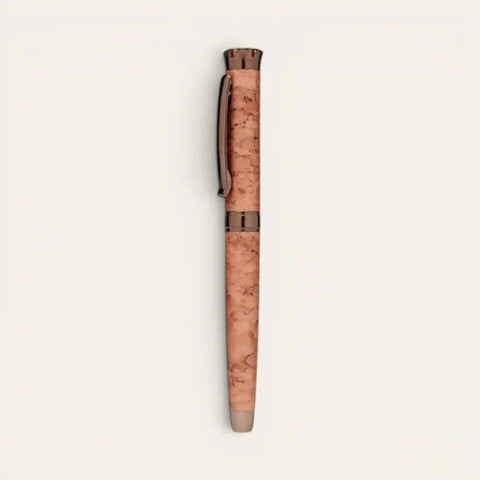 Rare Marble Brass Pen — Hand - Marbled, Schmidt Refill - FountainEarth